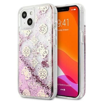 Guess Futrola Guess GUHCP13SLGPEPI za iPhone 13 mini, tekuće šljokice, roza