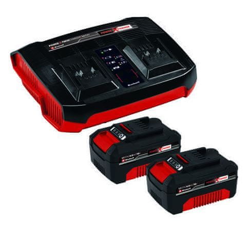Einhell Power X-Change Starter set 2× 4.0 Ah baterija & Twincharger Kit 1 (4512112)