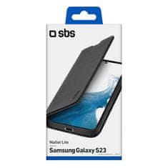 SBS Lite preklopna maskica za Samsung Galaxy S23, crna (TEBKLITESAS23K)