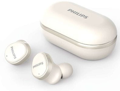 Bežične udobne slušalice koje se stavljaju u uho Philips TAT4556 prekrasan zvuk dinamički driveri kutija za punjenje otpornost na znoj i vodu Handsfree način rada ANC tehnologija mikrofon
