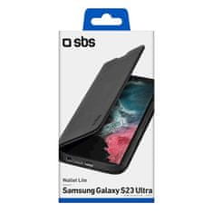 SBS Lite preklopna maskica za Samsung Galaxy S23 Ultra, crna (TEBKLITESAS23UK)