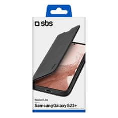 SBS Lite preklopna maskica za Samsung Galaxy S23+, crna (TEBKLITESAS23PK)