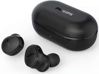Bežične udobne slušalice koje se stavljaju u uho Philips TAT4556 prekrasan zvuk dinamički driveri kutija za punjenje otpornost na znoj i vodu Handsfree način rada ANC tehnologija mikrofon