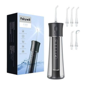 FairyWill Bežični zubni tuš + 6 mlaznica IPX7 crna