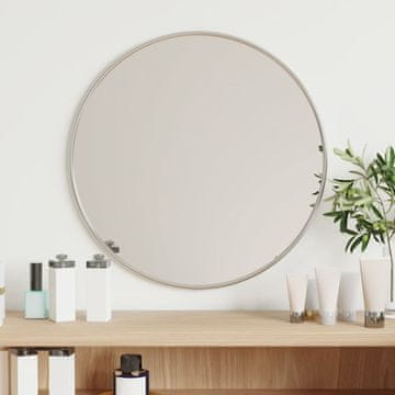 Vidaxl Zidno ogledalo srebrno Ø 40 cm okruglo