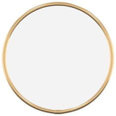 Vidaxl Zidno ogledalo zlatno Ø 20 cm okruglo