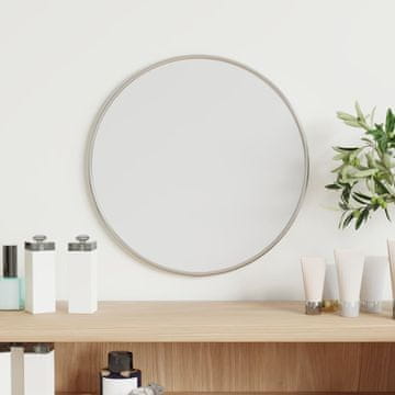 Vidaxl Zidno ogledalo srebrno Ø 30 cm okruglo
