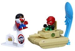 Stunt Squad Captain America protiv igračke crvene lubanje