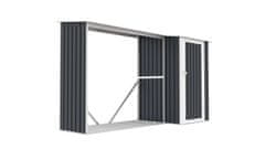 IWHOME Antracitna Metalna Skladišna Koliba s Uložnim Prostorom 3,07 m² PLUTOS A