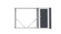 IWHOME Antracitna Metalna Skladišna Koliba s Uložnim Prostorom 3,07 m² PLUTOS A