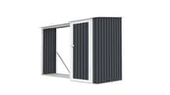 IWHOME Antracitna Metalna Skladišna Koliba s Uložnim Prostorom 3,07 m² PLUTOS A