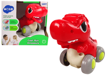 slomart Dinosaur na kotačima, T-Rex crveni, figurica, LEAN TOYS