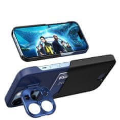 MG Eco Leather View preklopna maska za iPhone 14, plava