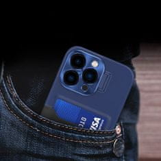 MG Eco Leather View preklopna maska za iPhone 14, plava