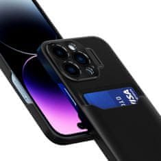 MG Leather Stand maska za iPhone 14 Plus, crno