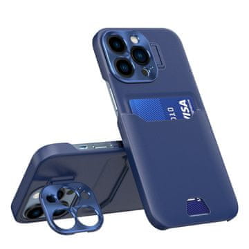MG Leather Stand maska za iPhone 14 Pro, plava