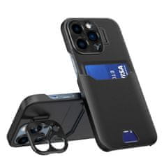 MG Leather Stand maska za iPhone 14 Pro, crno