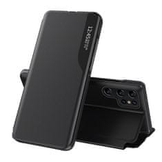 MG Eco Leather View preklopna maska za Samsung Galaxy S23 Ultra, crno