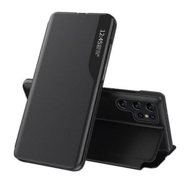 MG Eco Leather View preklopna maska za Samsung Galaxy S23 Ultra, crno