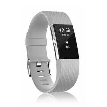 BStrap Silicone Diamond (Large) remen za Fitbit Charge 2, gray