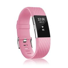 BStrap Silicone Diamond (Small) remen za Fitbit Charge 2, pink