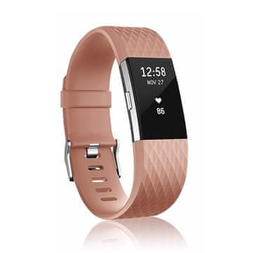 BStrap Silicone Diamond (Large) remen za Fitbit Charge 2, brown