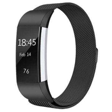 BStrap Milanese (Large) remen za Fitbit Charge 2, black