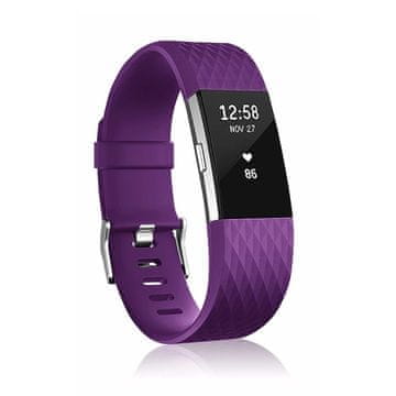BStrap Silicone Diamond (Small) remen za Fitbit Charge 2, purple