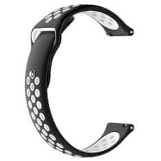 BStrap Silicone Sport remen za Xiaomi Amazfit Bip, black/white