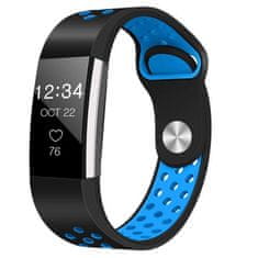 BStrap Silicone Sport (Small) remen za Fitbit Charge 2, black/blue