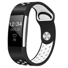 BStrap Silicone Sport (Small) remen za Fitbit Charge 2, black/white