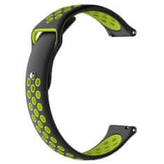 BStrap Silicone Sport remen za Garmin Vivoactive 3, black/green