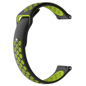 BStrap Silicone Sport remen za Garmin Vivoactive 3, black/green