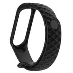 BStrap Silicone Diamond remen za Xiaomi Mi Band 3/4, black