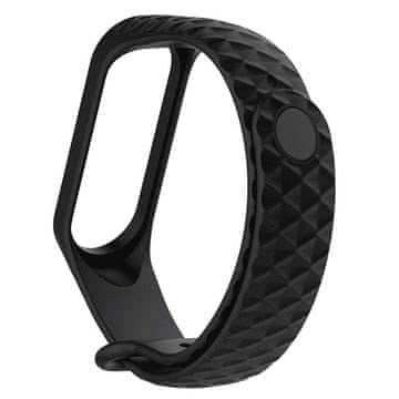 BStrap Silicone Diamond remen za Xiaomi Mi Band 3/4, black