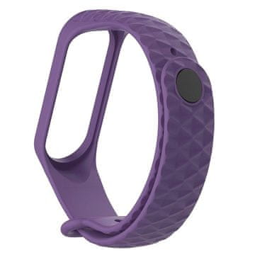 BStrap Silicone Diamond remen za Xiaomi Mi Band 3/4, purple