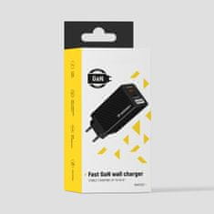 MG Fast GaN punjač USB / USB-C 65W QC PD, crno