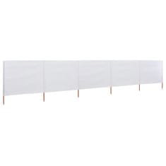 Vidaxl Zaštitna tkanina s 5 krila 600x80 cm pješčano bijela