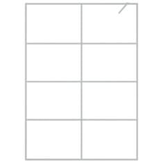 Vidaxl Pregrada za tuš srebrna 140 x 195 cm s prozirnim staklom ESG