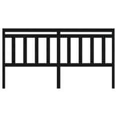 Vidaxl Uzglavlje za krevet crno 186 x 4 x 100 cm od masivne borovine