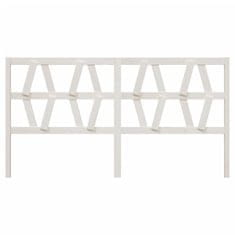 Vidaxl Uzglavlje za krevet bijelo 206 x 4 x 100 cm od masivne borovine