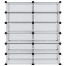 Vidaxl Stalak za cipele prozirni 94,5 x 36,5 x 106 cm PP