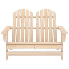 Vidaxl Vrtni dvosjed Adirondack od masivne jelovine