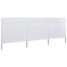 Vidaxl Zaštitna tkanina s 3 krila 400x80 cm pješčano bijela
