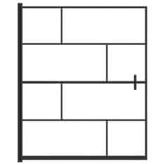 Vidaxl Pregrada za tuš ESG 116 x 140 cm crna