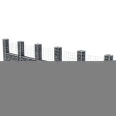 Vidaxl Gabionska košara U-oblika od pocinčanog čelika 570 x 20 x 100 cm