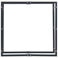 Vidaxl Stalak za drva za ogrjev crni 100 x 25 x 100 cm čelični