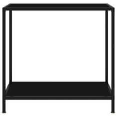 Vidaxl Konzolni stol crni 80 x 35 x 75 cm od kaljenog stakla