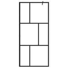 Vidaxl Pregrada za tuširanje od kaljenog stakla crna 90 x 195 cm