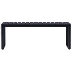 Vidaxl Vrtna klupa od PS ploče 120,5 cm crna